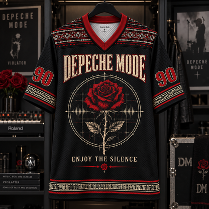 Depeche Mode Jersey, Enjoy the Silence Rose Graphic Shirt, Violator Synth Pop Band Jersey Gift