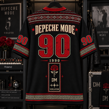 Depeche Mode Jersey, Enjoy the Silence Rose Graphic Shirt, Violator Synth Pop Band Jersey Gift