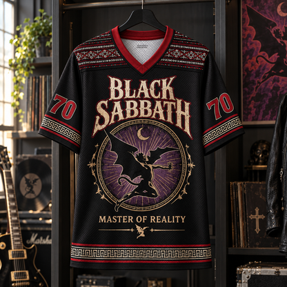 Black Sabbath Jersey, Master of Reality Demon Graphic Shirt, Vintage Heavy Metal Band Jersey Gift