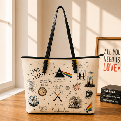 Pink Floyd Sketch Icon Handbag, Tote Bag and Wallet Set, Dark Side of the Moon Classic Rock Accessories, Pink Floyd Fan Gift