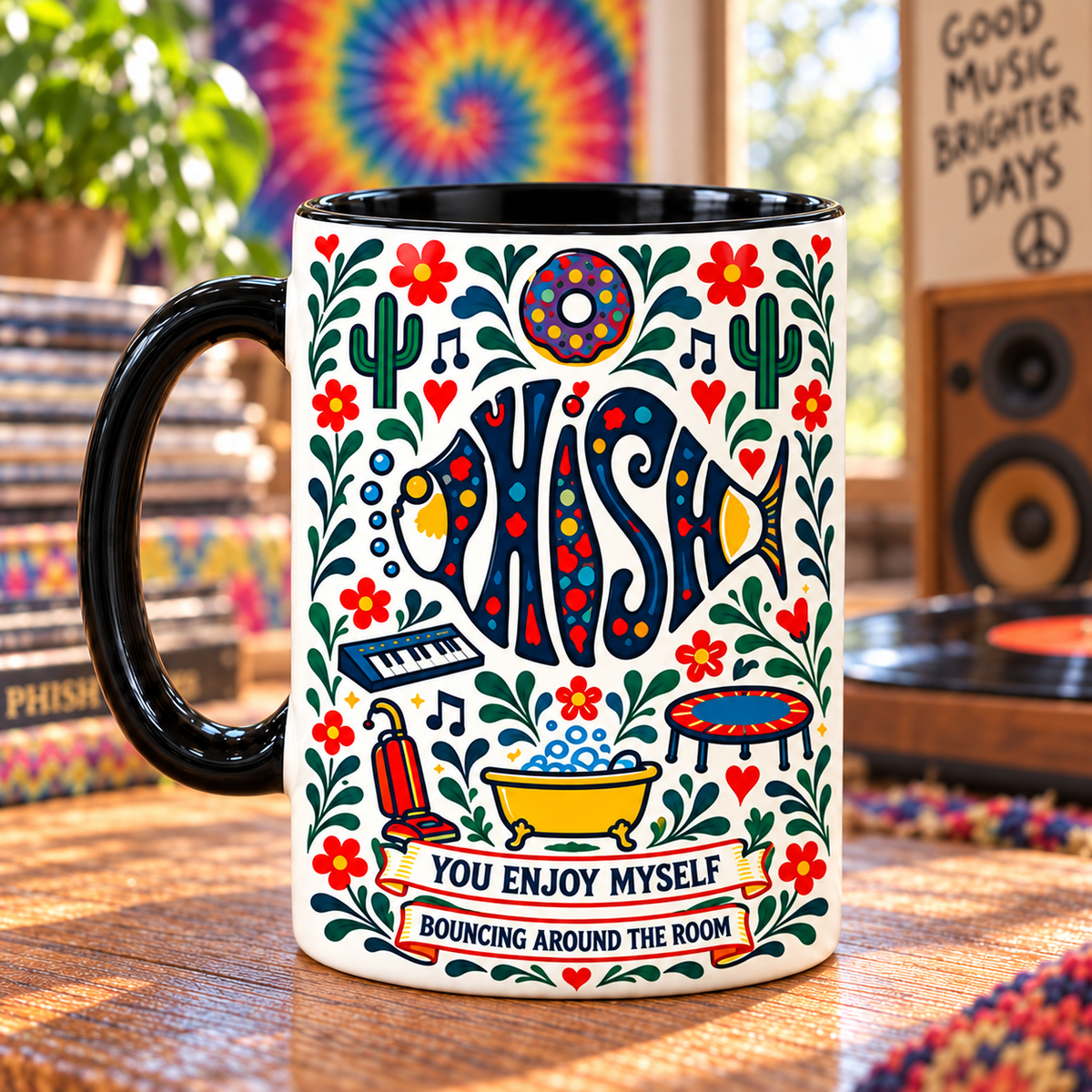 Phish Nordic Folk Mug, Gamehendge You Enjoy Myself Coffee Cup, Bouncing Around the Room Jam Band Gift