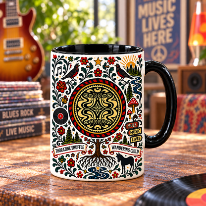 Gov’t Mule Nordic Folk Mug, Soulshine & Banks of the Deep End Coffee Cup, Southern Rock Jam Band Gift