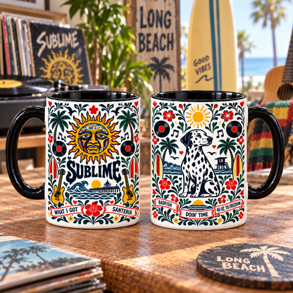 Sublime Nordic Folk Mug, What I Got Santeria Doin’ Time Coffee Cup, Long Beach Ska Punk Music Gift