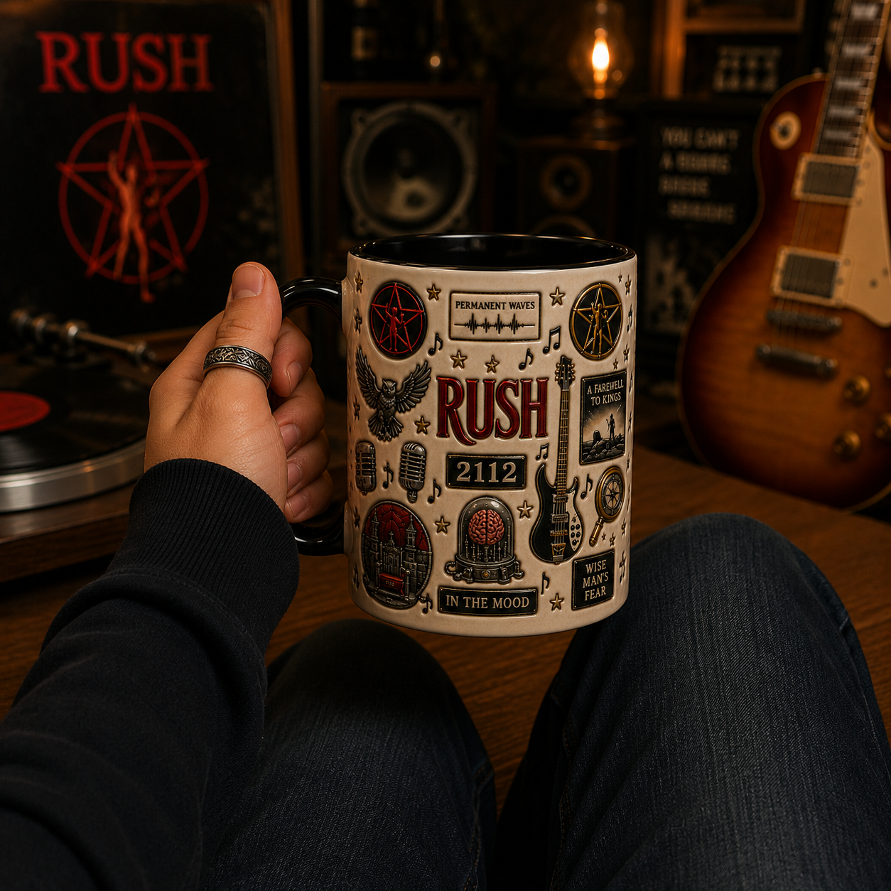 Rush 2112 Mug – Permanent Waves Classic Rock Coffee Cup, Progressive Rock Gift for Rush Fans