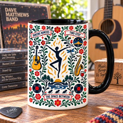 Dave Matthews Band Nordic Folk Mug, Crash Into Me Satellite Ants Marching Coffee Cup, DMB Music Lover Gift