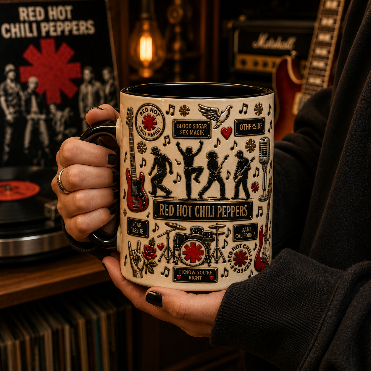 Red Hot Chili Peppers Mug – RHCP Ceramic Coffee Mug, Blood Sugar Sex Magik Rock Band Gift for Music Fans