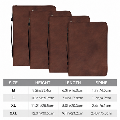 Jesus The Good Shepherd Bible Cover - Christian Leather Bible Cover with John 10:11 Scripture Design
