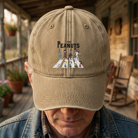 The Peanuts Abbey Road Cap – Cartoon Crosswalk Parody Vintage Dad Hat (With Box)