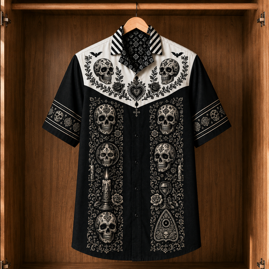 La Bruja Day of the Dead Shirt – Mexican Witch Sugar Skull Hawaiian Shirt