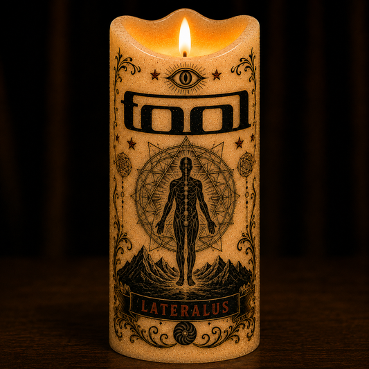 Tool Flameless LED Candle, Progressive Metal Fan Gift, Tool Inspired LED Candle, Lateralus Ænima Decor, Battery Operated Candle