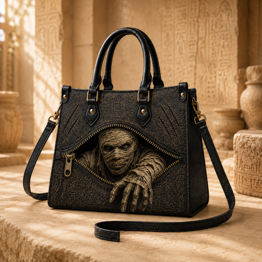 The Mummy Zipper Illusion Handbag, Tote Bag & Wallet – Egyptian Horror Classic Tote Bag