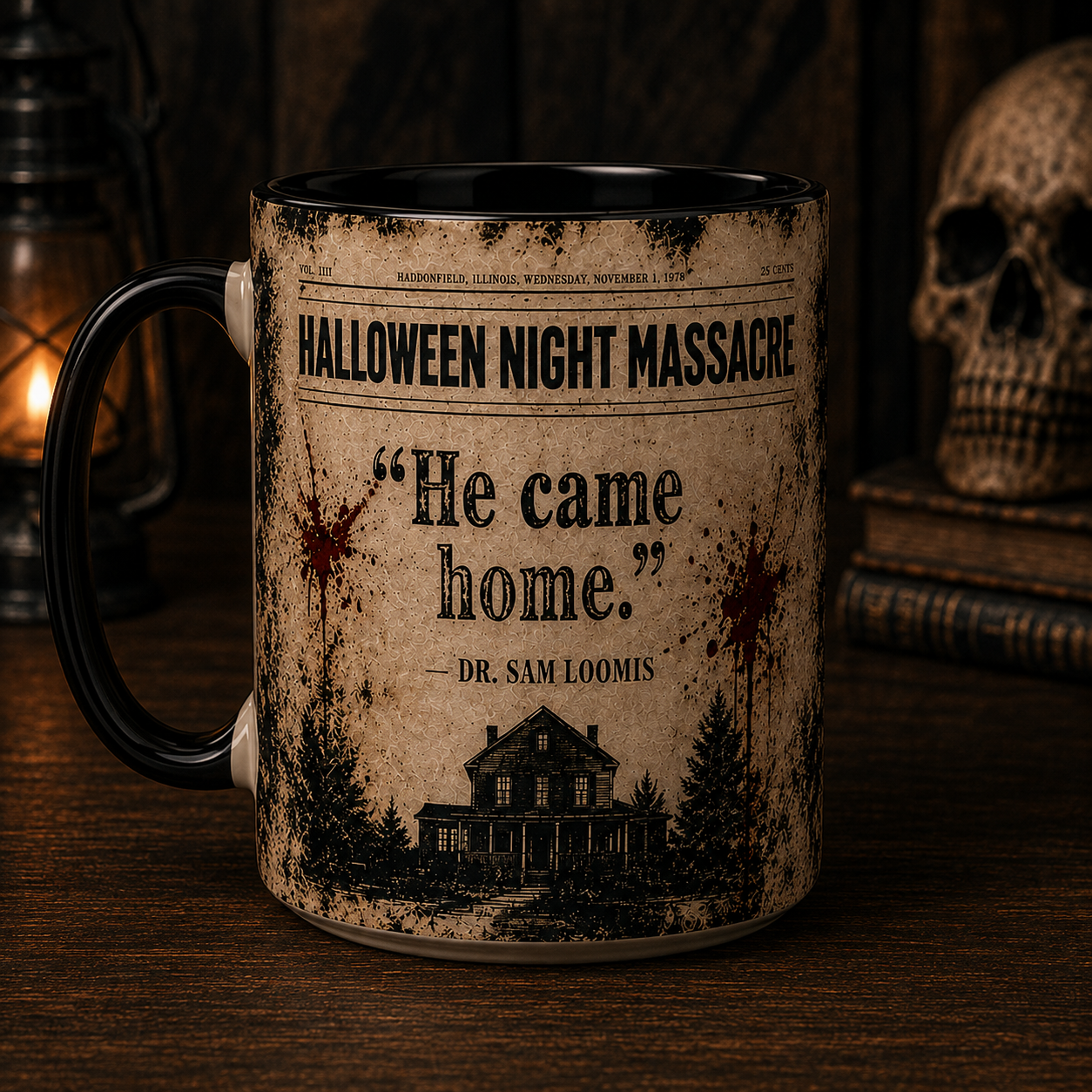 Halloween Michael Myers Horror Mug, The Night He Came Home Coffee Mug, Slasher Movie Fan Gift, Horror Collector Ceramic Mug