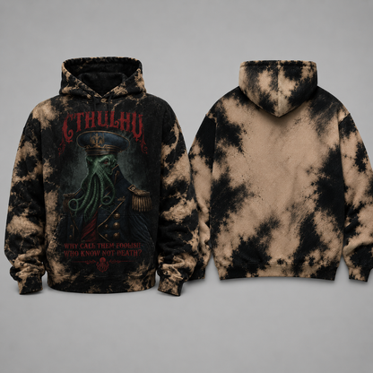 Cthulhu Captain Hoodie, H.P. Lovecraft Cosmic Horror Pullover Hoodie, Eldritch Monster Sweatshirt