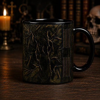 Necronomicon Evil Dead Black Accent Mug, Book of the Dead Horror Coffee Mug, Sam Raimi Horror Fan Gift, Halloween Mug