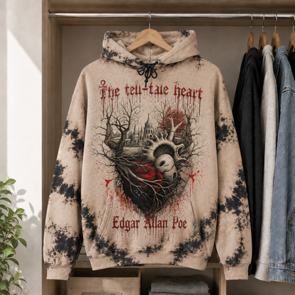 Edgar Allan Poe The Tell-Tale Heart Hoodie, Gothic Horror Pullover Sweatshirt