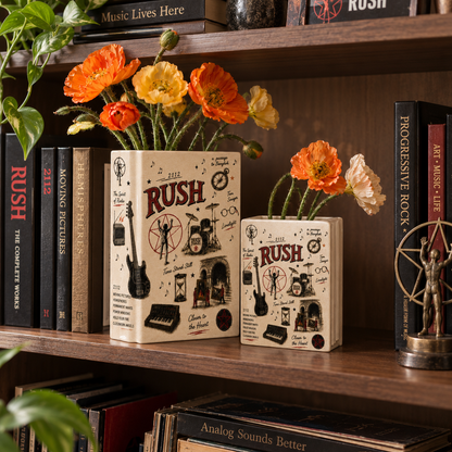 Rush Book Vase, 2112 Book Shaped Vase, Ceramic Flower Vase, Progressive Rock Bookshelf Decor, Moving Pictures Gift, Rush Fan Gift
