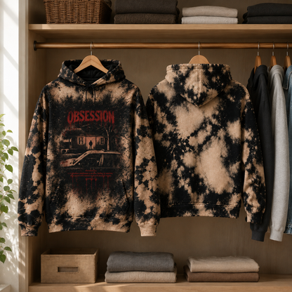 Obsession Horror Hoodie, Slasher Movie Inspired Pullover Sweatshirt, Gothic Halloween Hoodie, Dark Thriller Graphic Hoodie