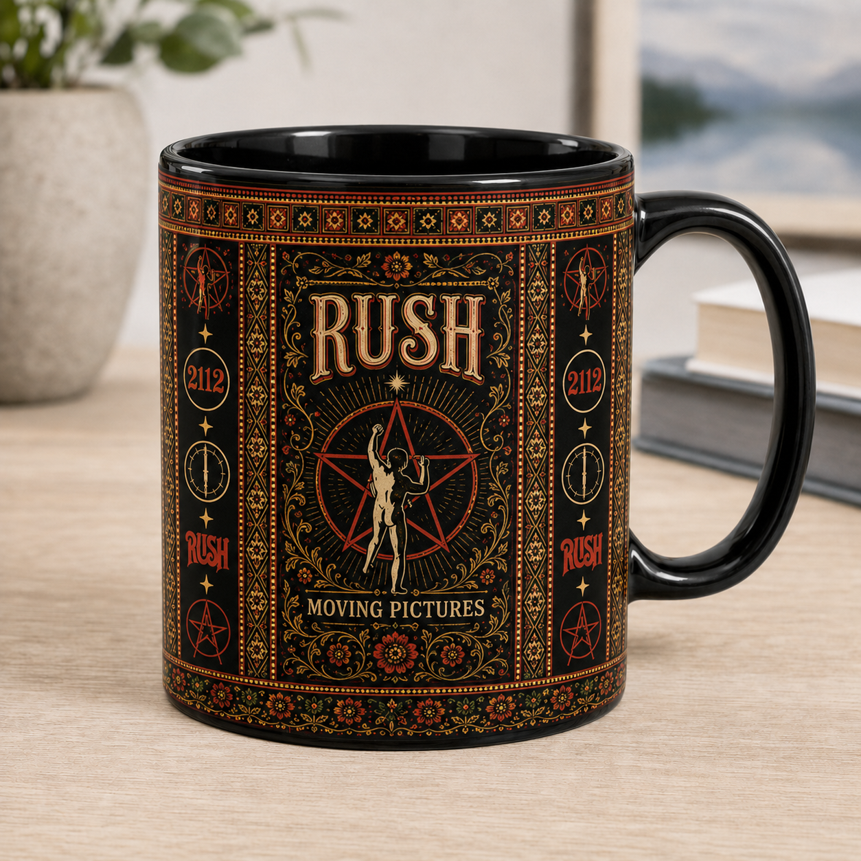 Rush Coffee Mug, Moving Pictures Ceramic Mug, Progressive Rock Band Gift, 2112 Music Lover Coffee Cup, Vintage Rush Fan Mug