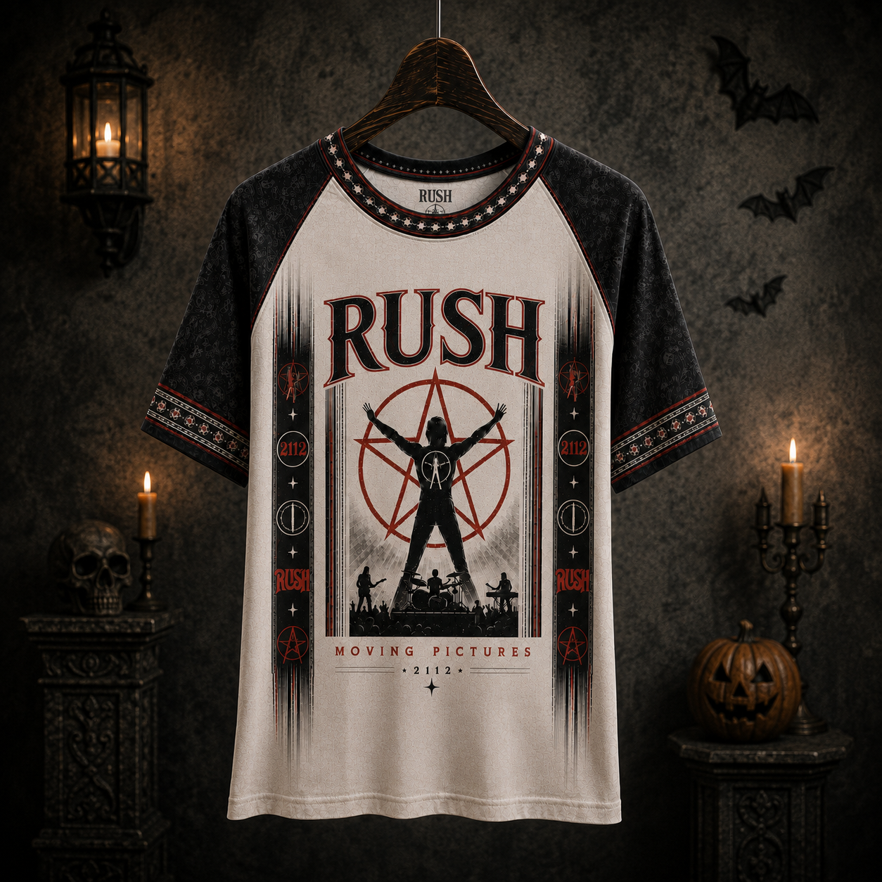 Rush T-Shirt, 2112 Moving Pictures Graphic Tee, Progressive Rock Band Shirt, Vintage All Over Print Music Fan Gift