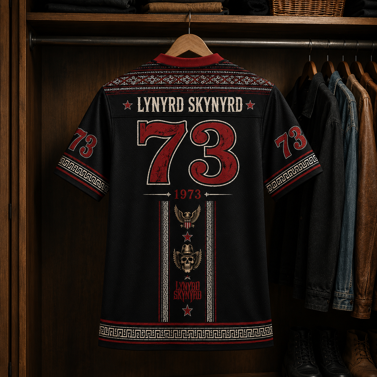 Lynyrd Skynyrd Jersey, Southern Rock V-Neck Shirt, Free Bird Inspired Jersey, Unisex Classic Rock Apparel
