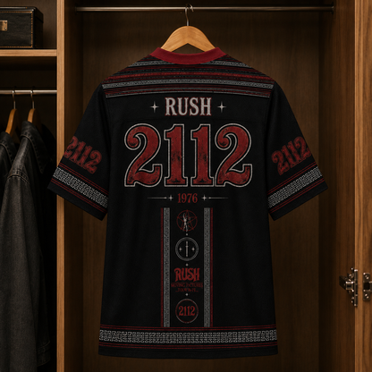 Rush Jersey, 2112 V-Neck Jersey, Classic Progressive Rock Shirt, Starman Band Fan Gift, Unisex Rush Inspired Sports Jersey