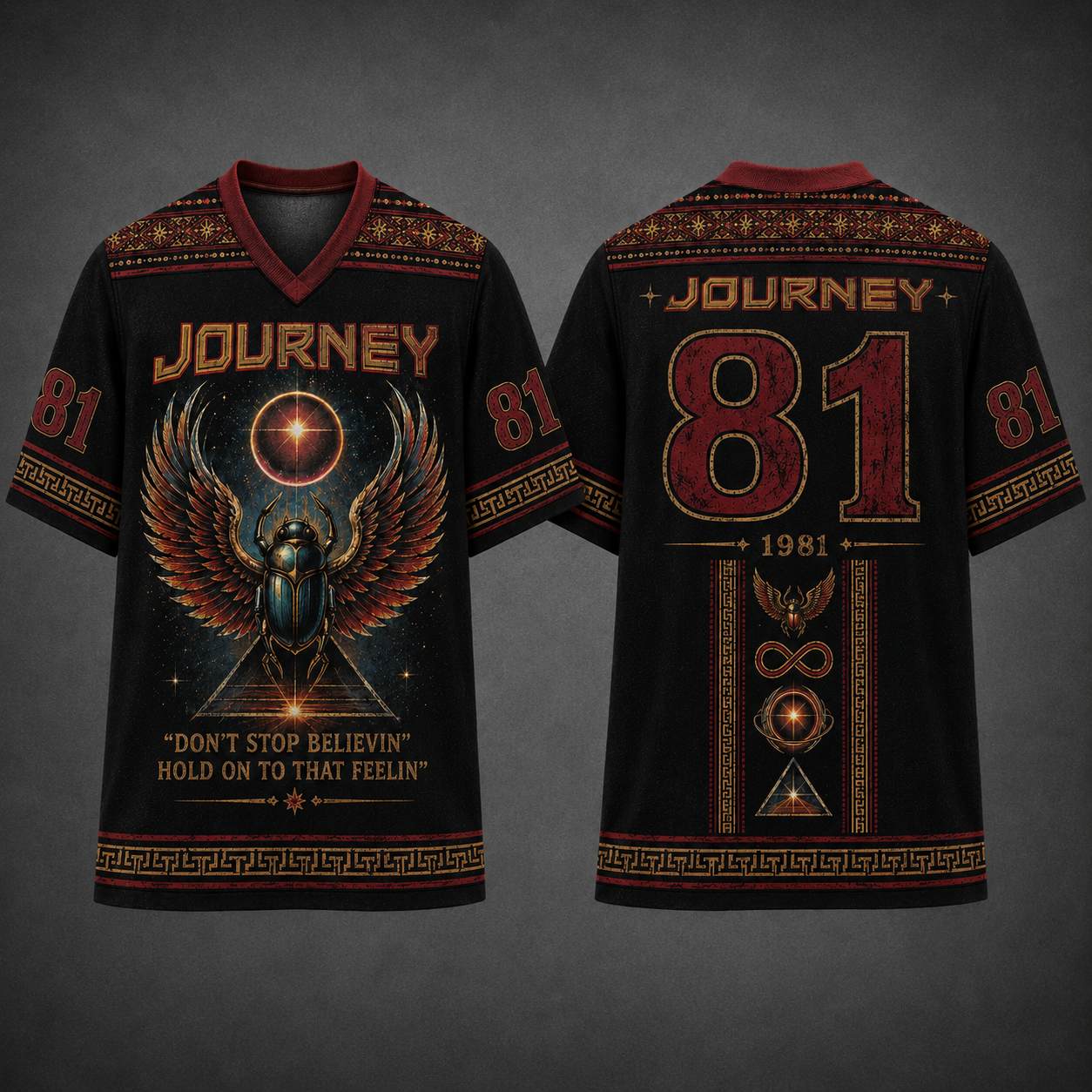 Journey Jersey, Don't Stop Believin' Jersey, Classic Arena Rock Fan Gift, Unisex Music Apparel