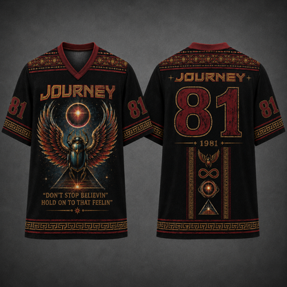 Journey Jersey, Don't Stop Believin' Jersey, Classic Arena Rock Fan Gift, Unisex Music Apparel