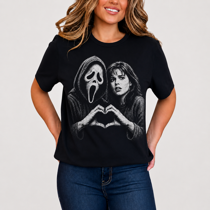 Ghostface Scream T-Shirt, Horror Movie Graphic Tee, Halloween Slasher Lover Gift