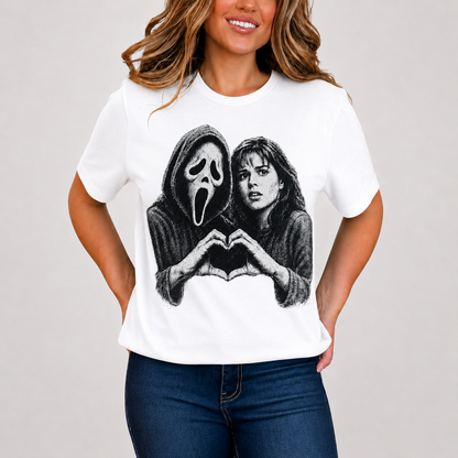 Ghostface Scream T-Shirt, Horror Movie Graphic Tee, Halloween Slasher Lover Gift