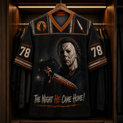 Michael Myers Jersey Shirt, Halloween Horror Movie V-Neck Jersey, October 31 1978 Slasher Shirt, Classic Horror Fan Gift