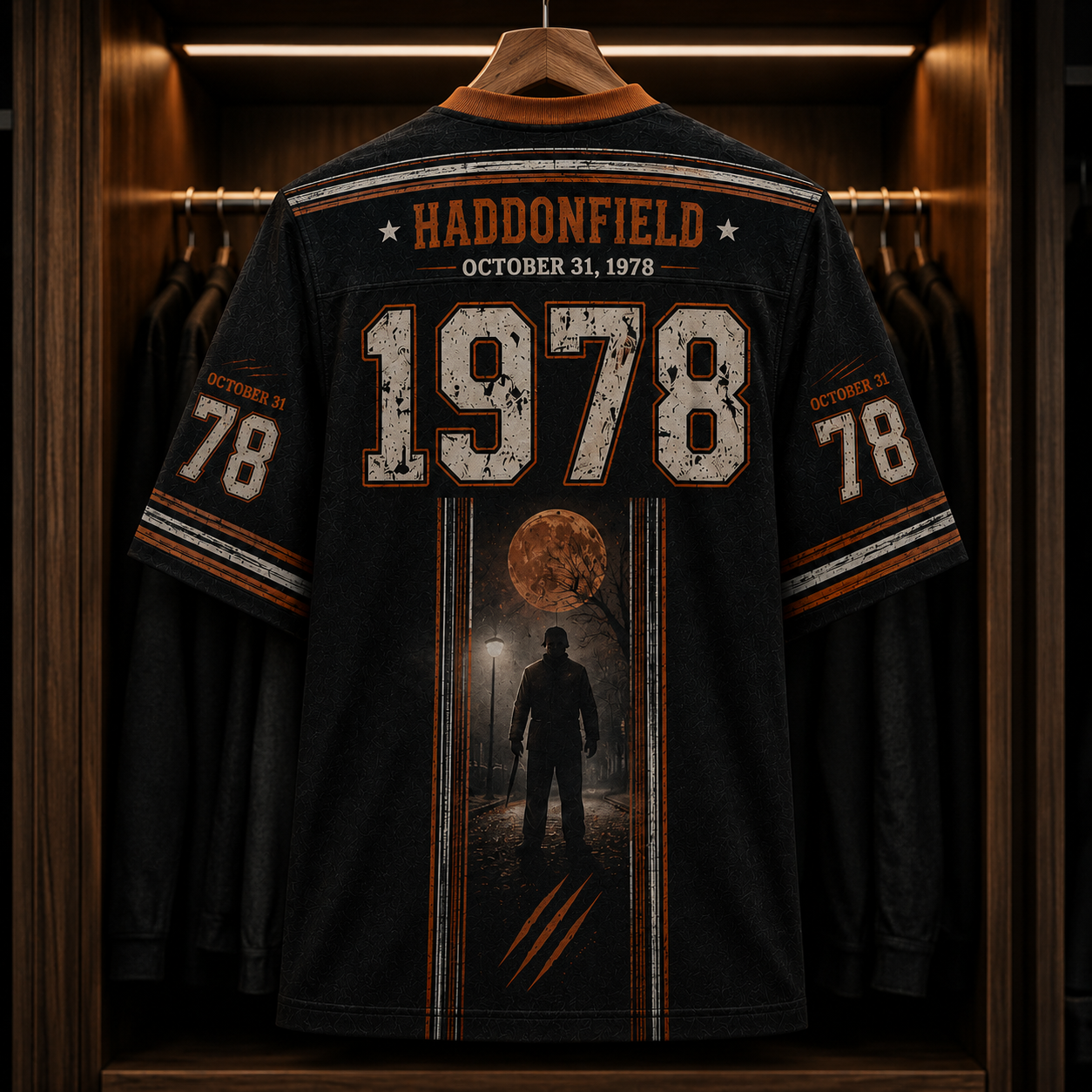 Michael Myers Jersey Shirt, Halloween Horror Movie V-Neck Jersey, October 31 1978 Slasher Shirt, Classic Horror Fan Gift