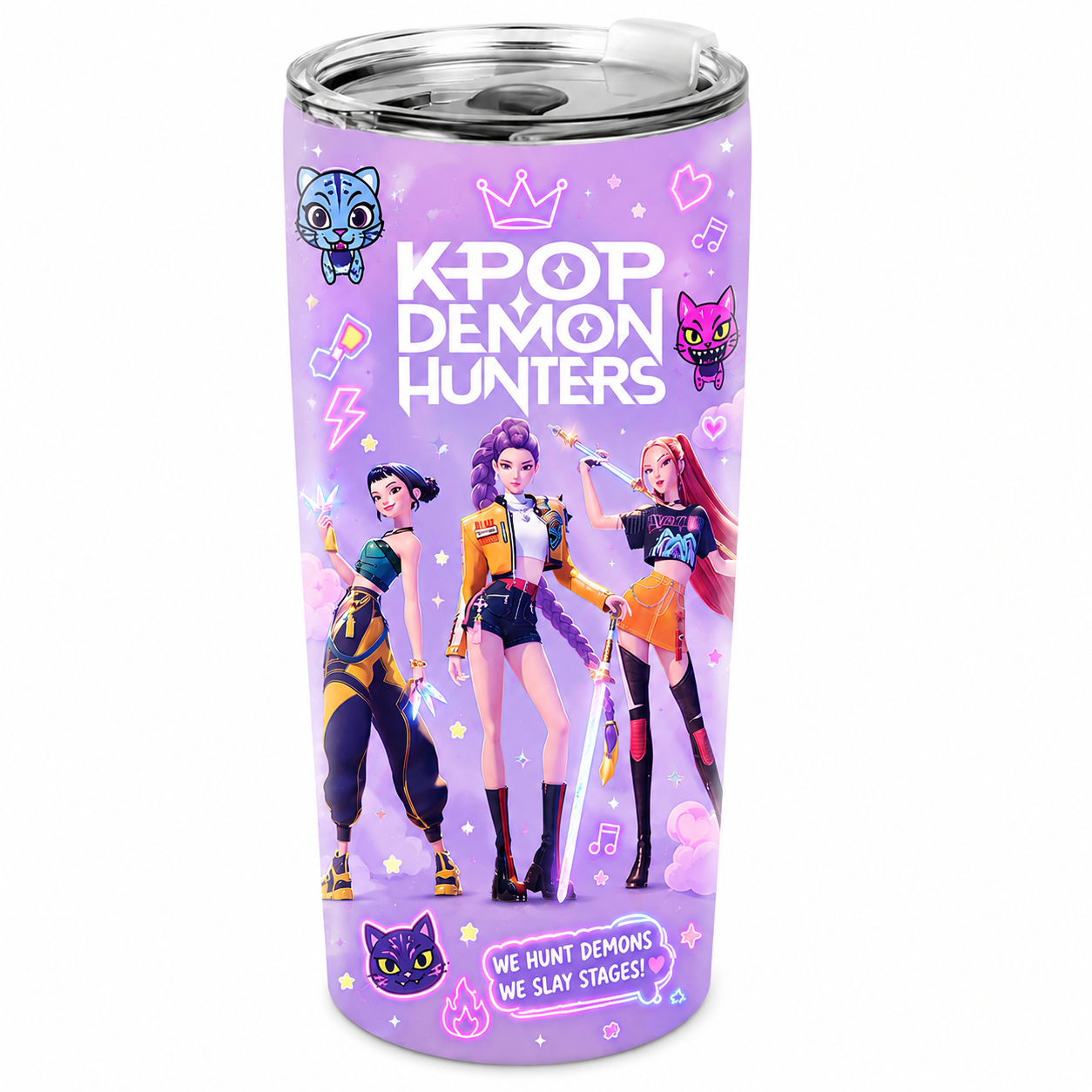 KPop Demon Hunters 20oz Tumbler – Stainless Steel Cute Travel Mug, Back To School K-Pop Fan Gift