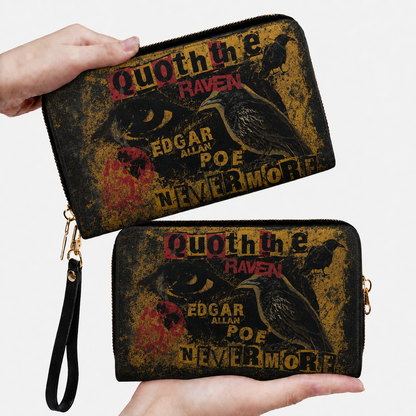 Edgar Allan Poe Nevermore Raven Tote Bag, Hand Bag and Wallet Set – Nevermore Literary Shoulder Handbag, Dark Academia Book Lover Gift