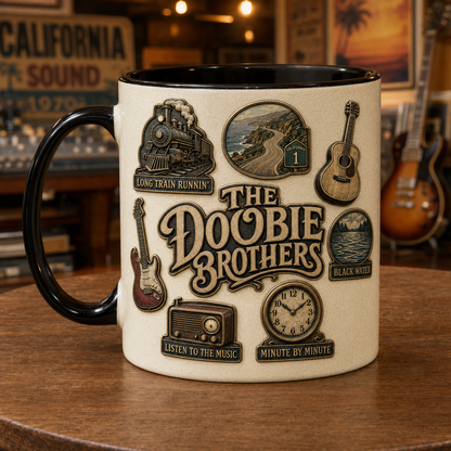 The Doobie Brothers Ceramic Mug – Long Train Runnin What A Fool Believes Fan Gift