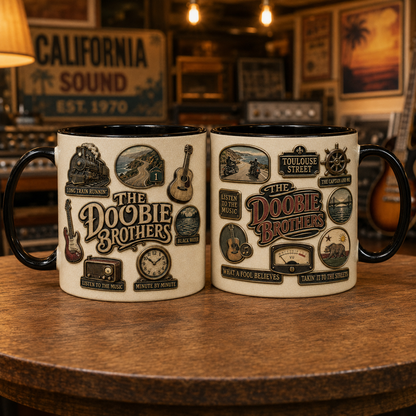 The Doobie Brothers Ceramic Mug – Long Train Runnin What A Fool Believes Fan Gift