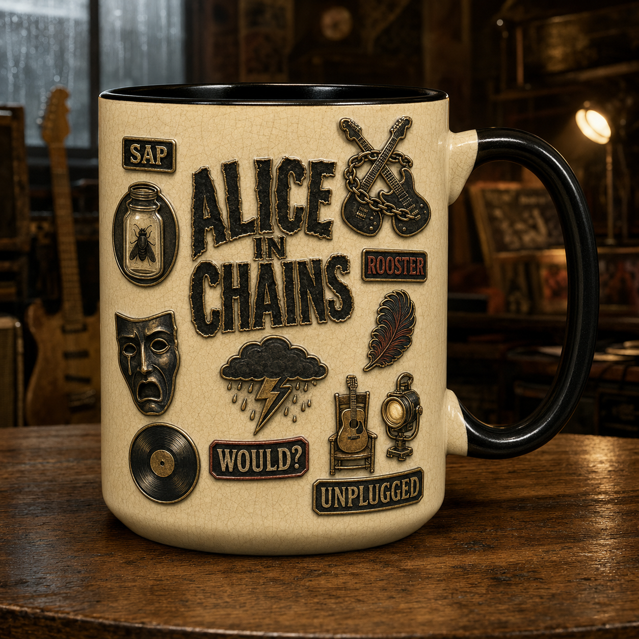 Alice In Chains Ceramic Mug – Man In The Box Rooster Vintage Ceramic Coffee Cup