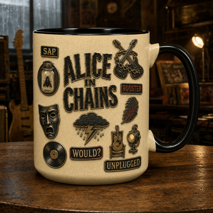 Alice In Chains Ceramic Mug – Man In The Box Rooster Vintage Ceramic Coffee Cup