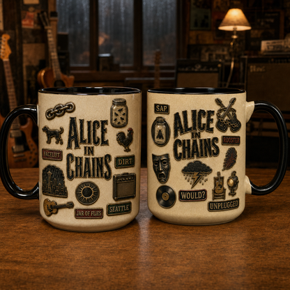 Alice In Chains Ceramic Mug – Man In The Box Rooster Vintage Ceramic Coffee Cup