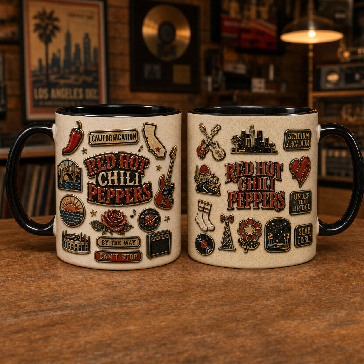 Red Hot Chili Peppers Mug – Californication Under The Bridge Vintage Ceramic Coffee Cup