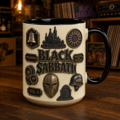Black Sabbath Mug – Iron Man War Pigs Heavy Metal Vintage Ceramic Coffee Cup
