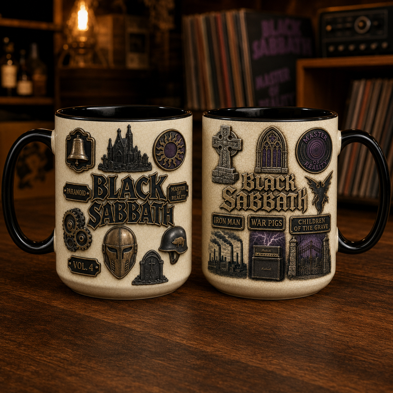 Black Sabbath Mug – Iron Man War Pigs Heavy Metal Vintage Ceramic Coffee Cup