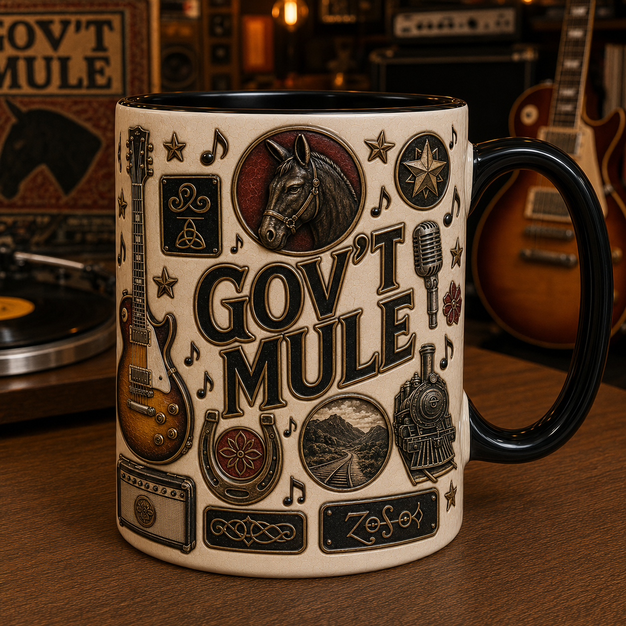 Gov't Mule Ceramic Mug – Iconic Mule Emblem Blues Rock Merchandise