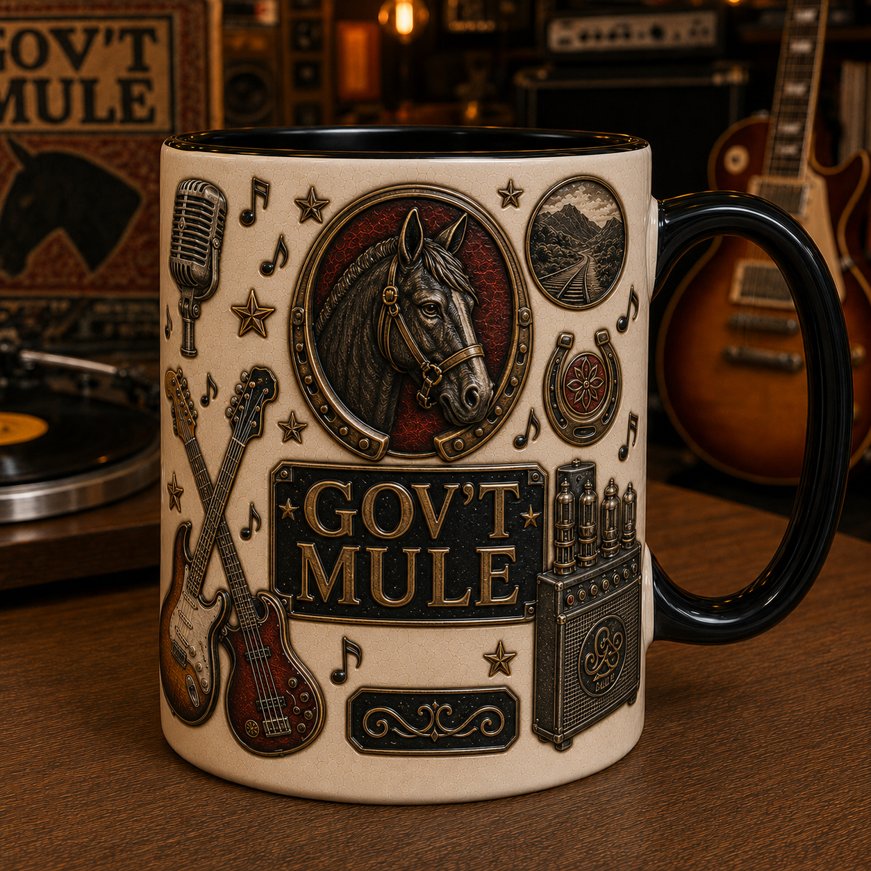 Gov't Mule Ceramic Mug – Iconic Mule Emblem Blues Rock Merchandise
