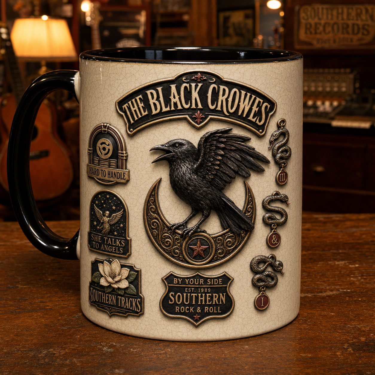 The Black Crowes Mug – Hard To Handle Vintage Southern Rock Ceramic Coffee Cup
