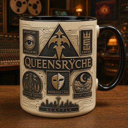Queensryche Coffee Mug – Eyes Of A Stranger Seattle Rock Band Merchandise