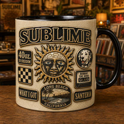 Sublime Ceramic Mug – Sun Logo Santeria Vintage Ceramic Coffee Cup