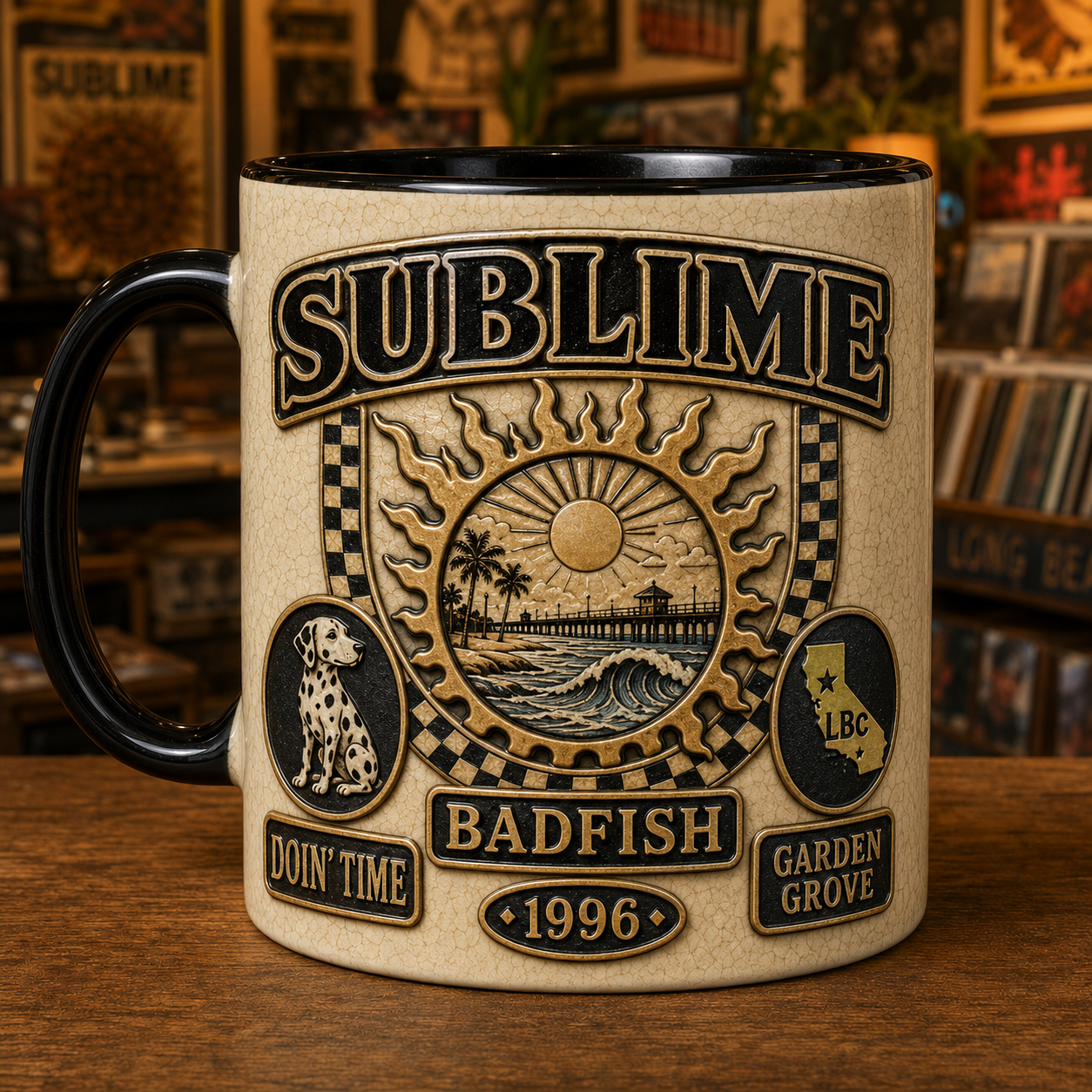 Sublime Ceramic Mug – Sun Logo Santeria Vintage Ceramic Coffee Cup