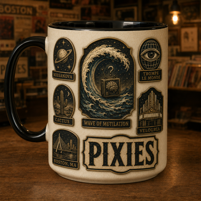 Pixies Ceramic Coffee Mug – Debaser Wave Of Mutilation Alternative Rock Merchandise