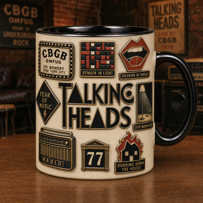 Talking Heads Ceramic – Psycho Killer CBGB Vintage Ceramic Coffee Cup
