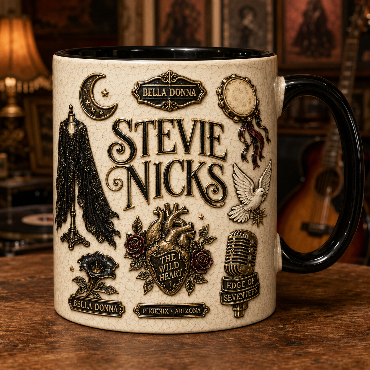 Stevie Nicks Coffee Mug – Crystal Visions White Dove Classic Rock Merchandise